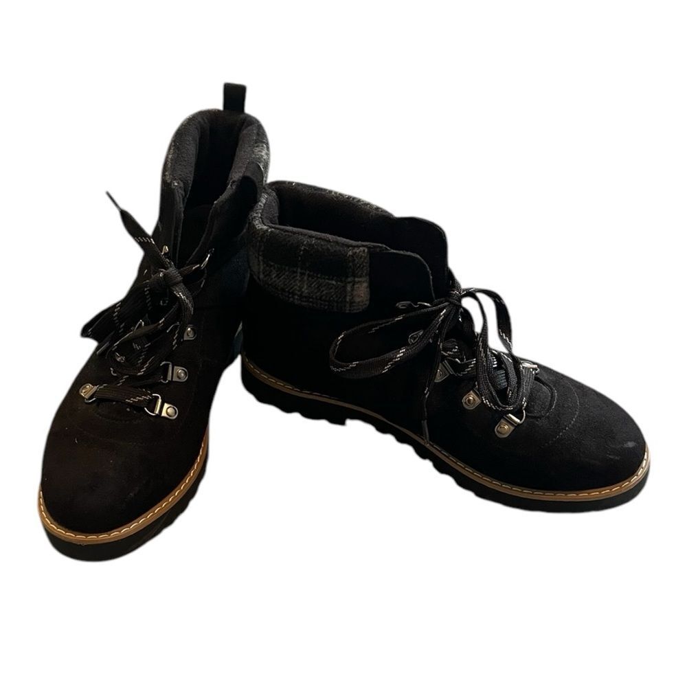 Black Lace-Up Ankle Boots - Sonoma - Size 8.5 - Gently Worn